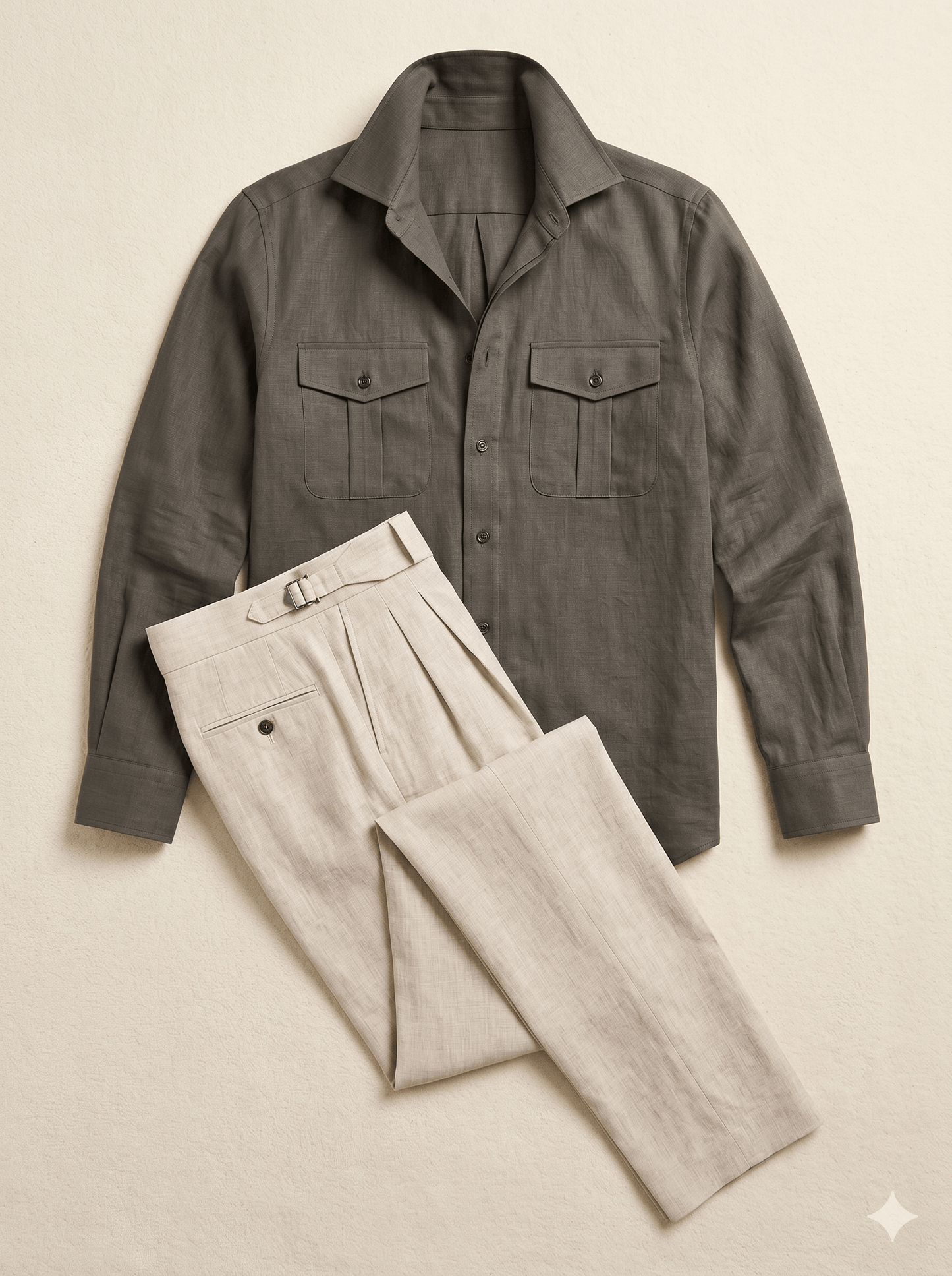 Olive Haze Linen Shirt