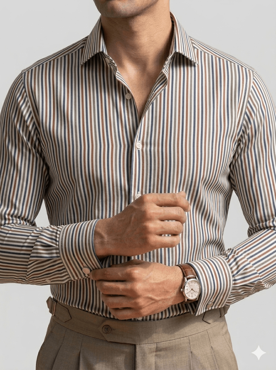 Multi Stripe Cotton Shirt