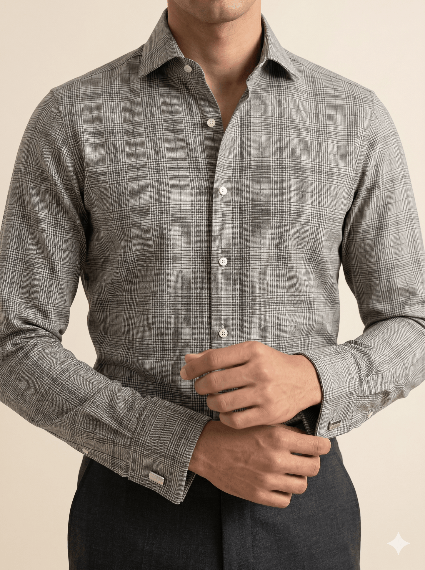Grey Glen Check Shirt