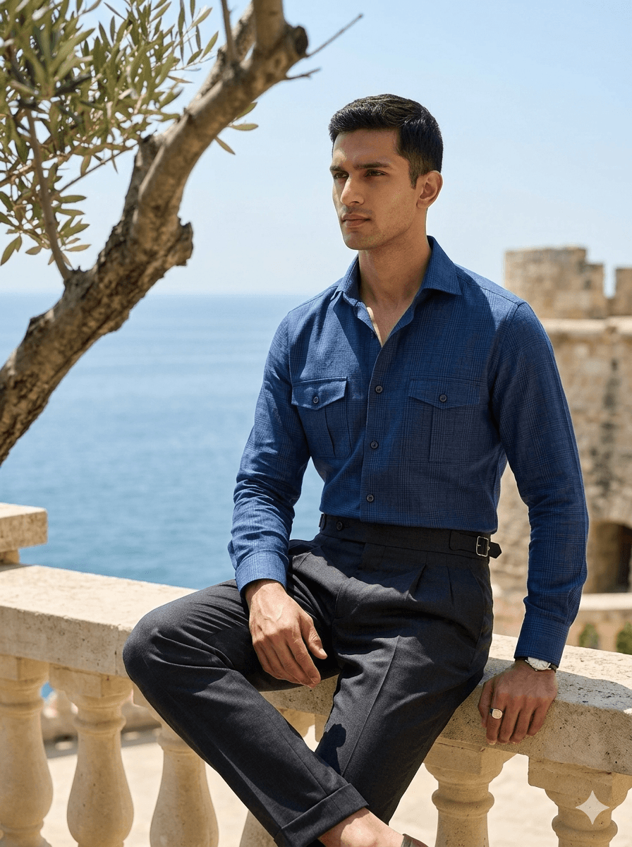 Blue Linen Shirt